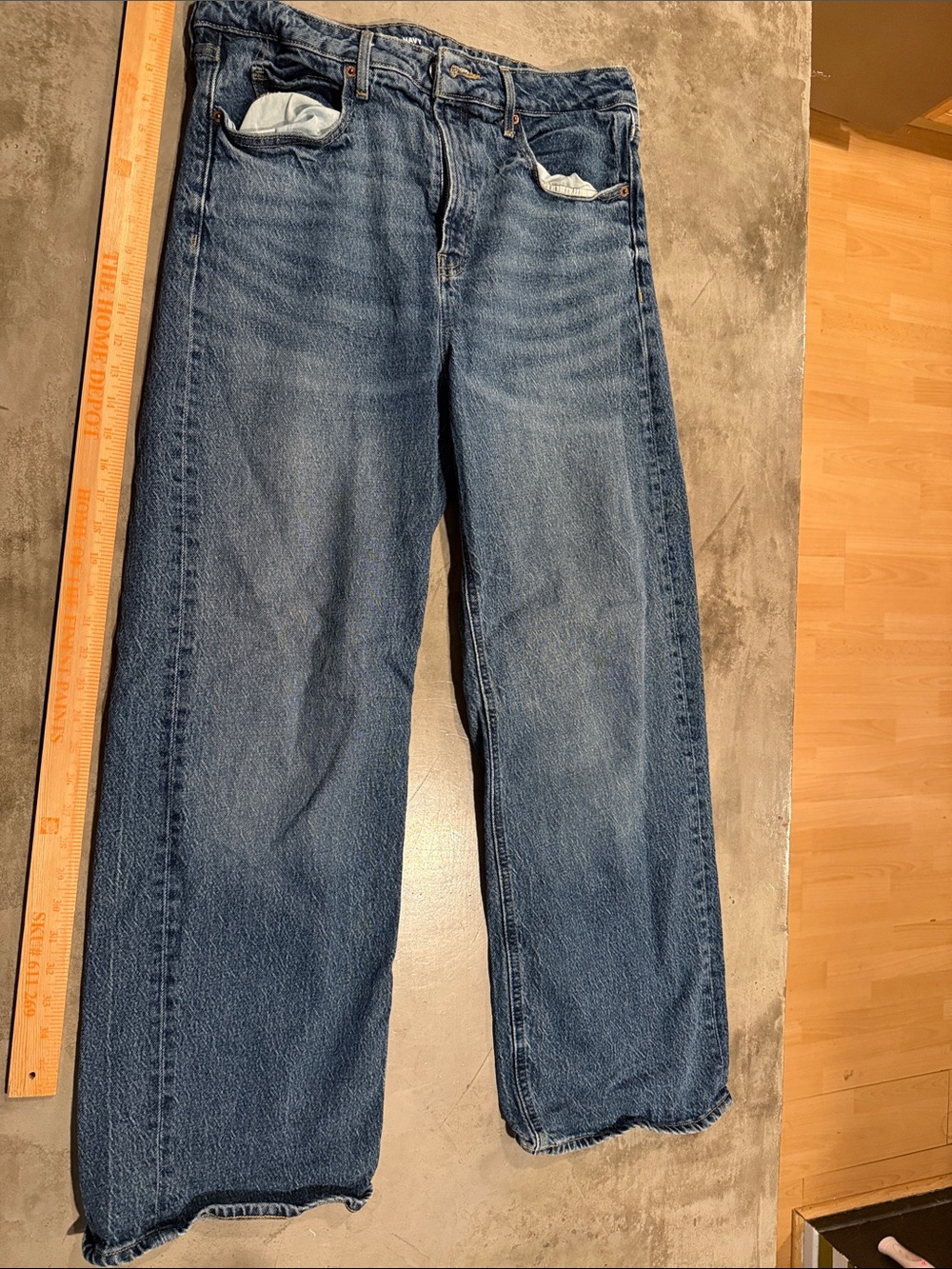 Old Navy Women's Wide-Leg Blue Jeans - Faded Indigo